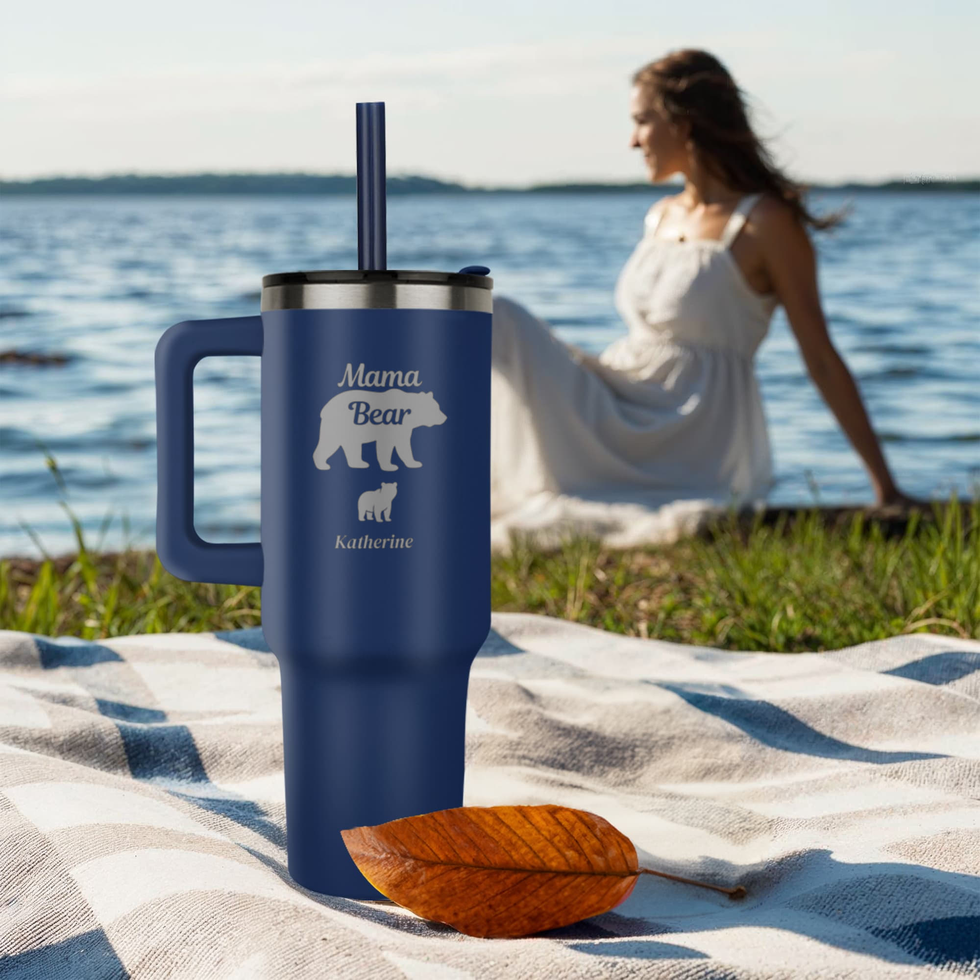 Mama Bear Pinnacle 40oz Tumbler - Laser engraved Mom/Mother's Day Gift