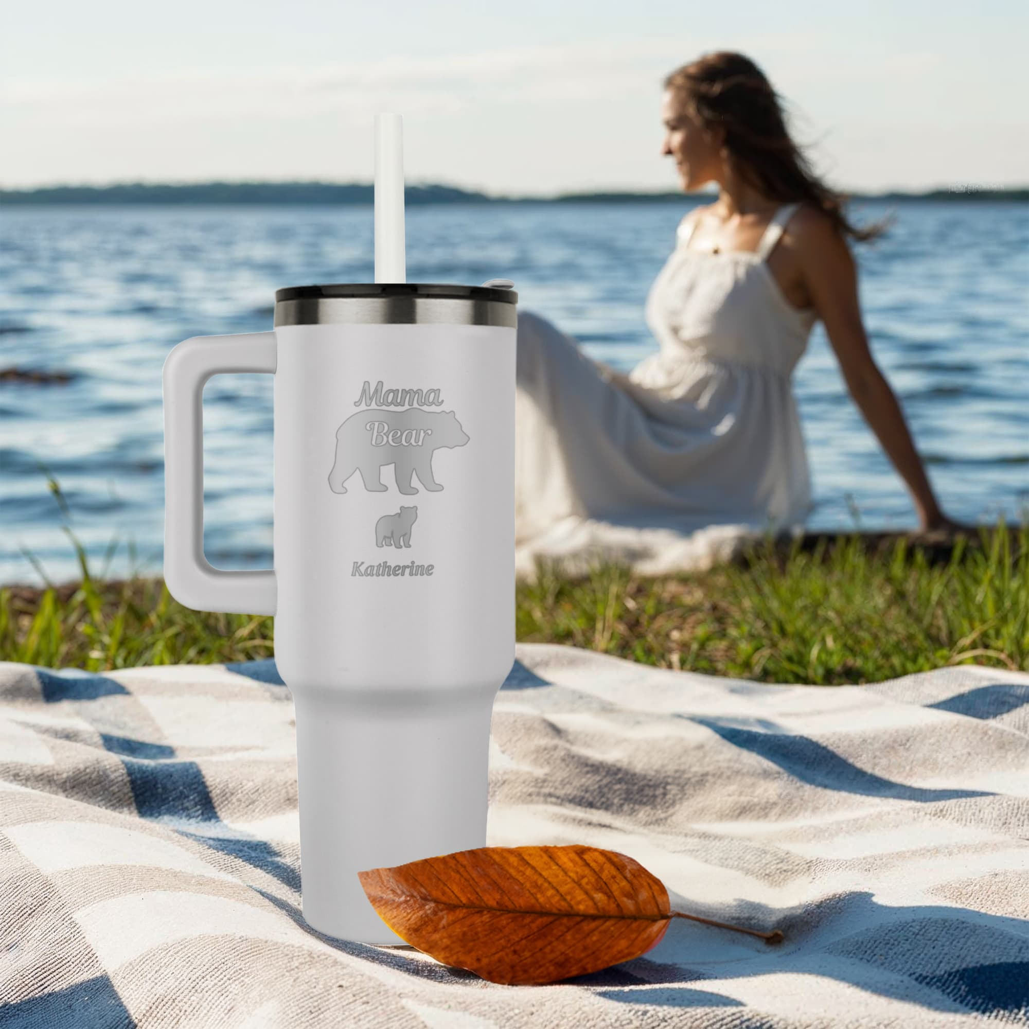 Mama Bear Pinnacle 40oz Tumbler - Laser engraved Mom/Mother's Day Gift