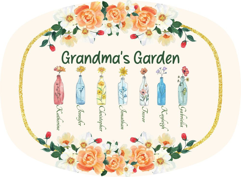 Grandma's Garden 10”x14” Platter - Personalized