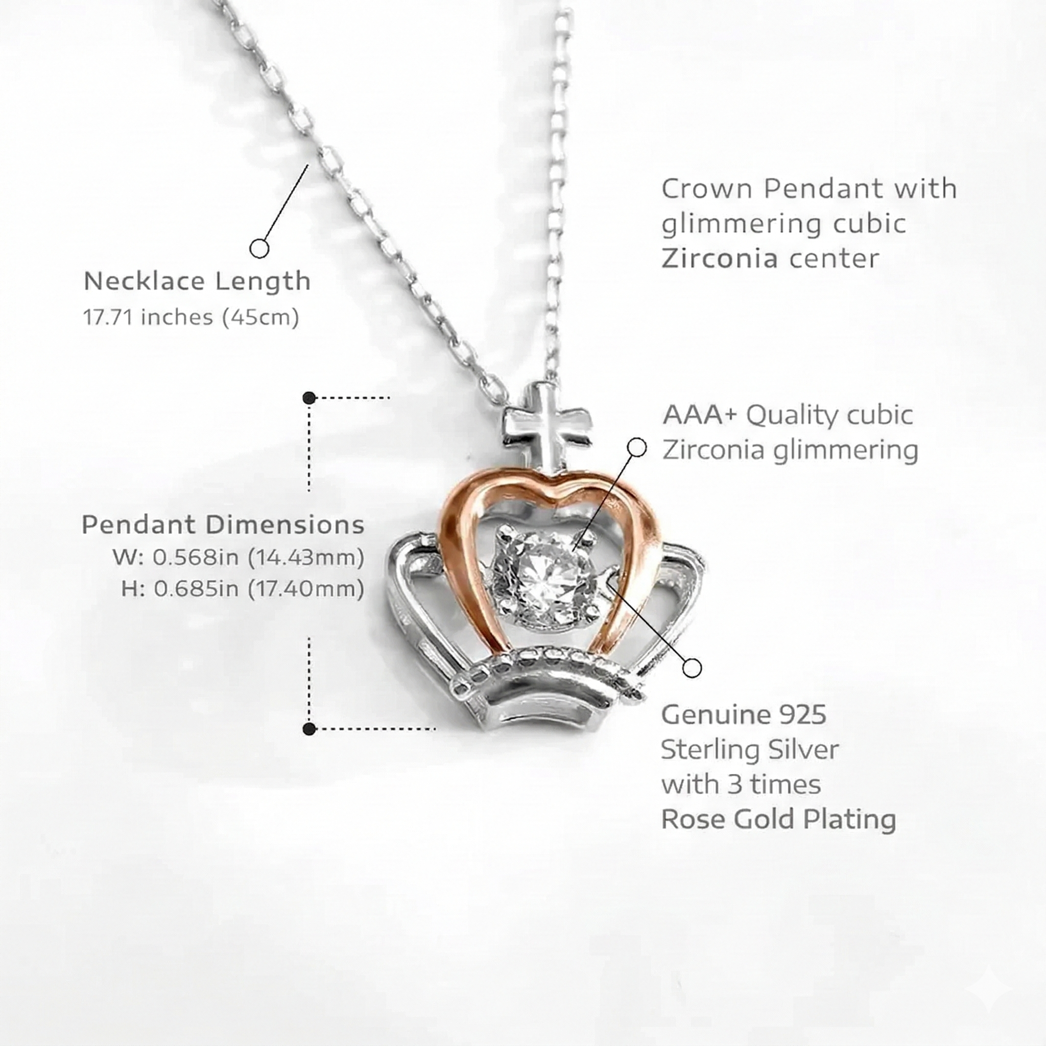 To My Badass Daughter - Crown Pendant Necklace