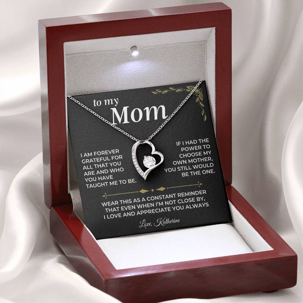 For My Mom | Forever Love Necklace  With Personalized Sign-Off