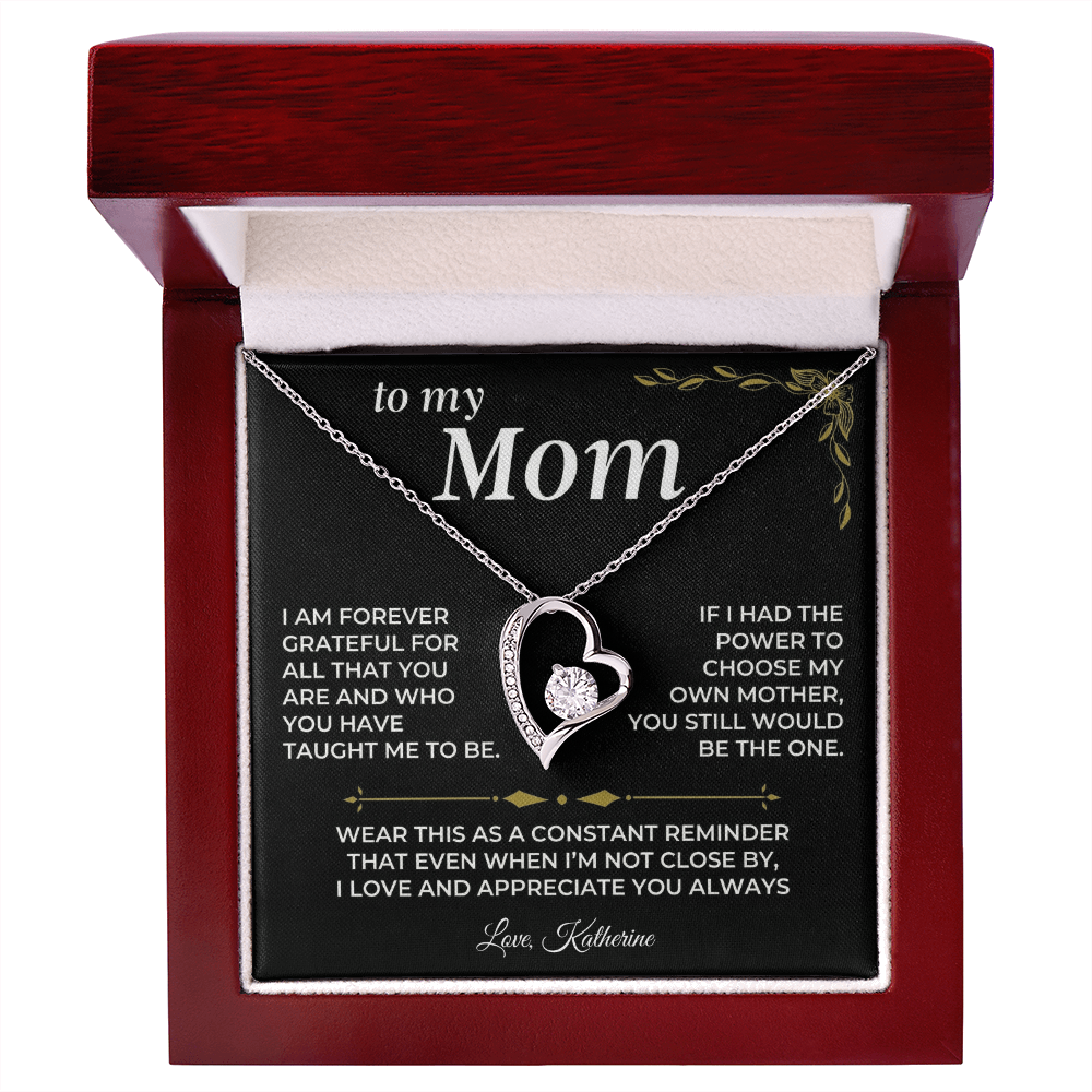 For My Mom | Forever Love Necklace  With Personalized Sign-Off