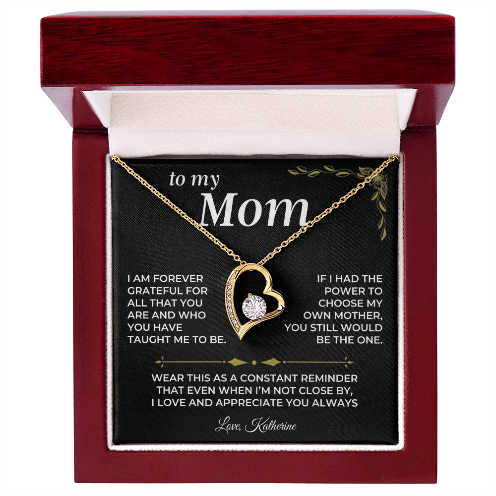 For My Mom | Forever Love Necklace  With Personalized Sign-Off