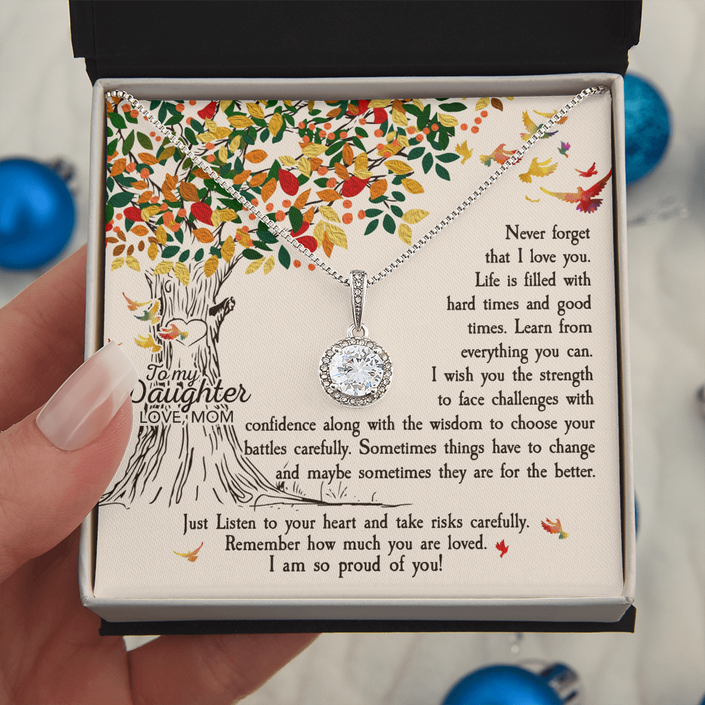 To My Daughter - Eternal Hope Necklace | Heartfelt Gift| Tree of Life Message Card |