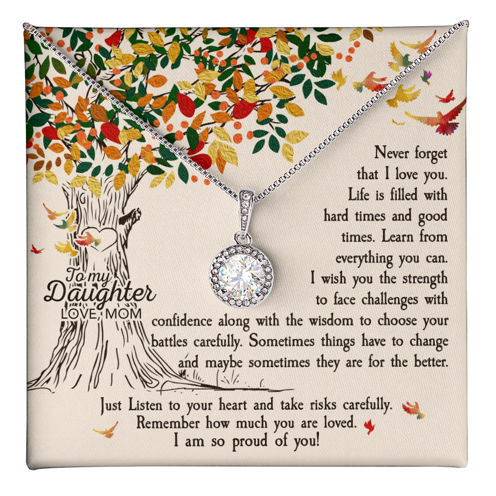 To My Daughter - Eternal Hope Necklace | Heartfelt Gift| Tree of Life Message Card |
