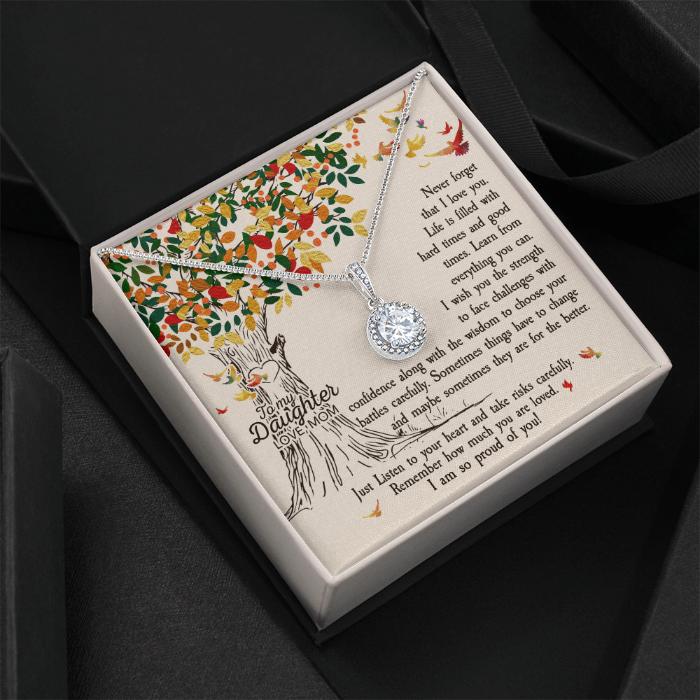 To My Daughter - Eternal Hope Necklace | Heartfelt Gift| Tree of Life Message Card |