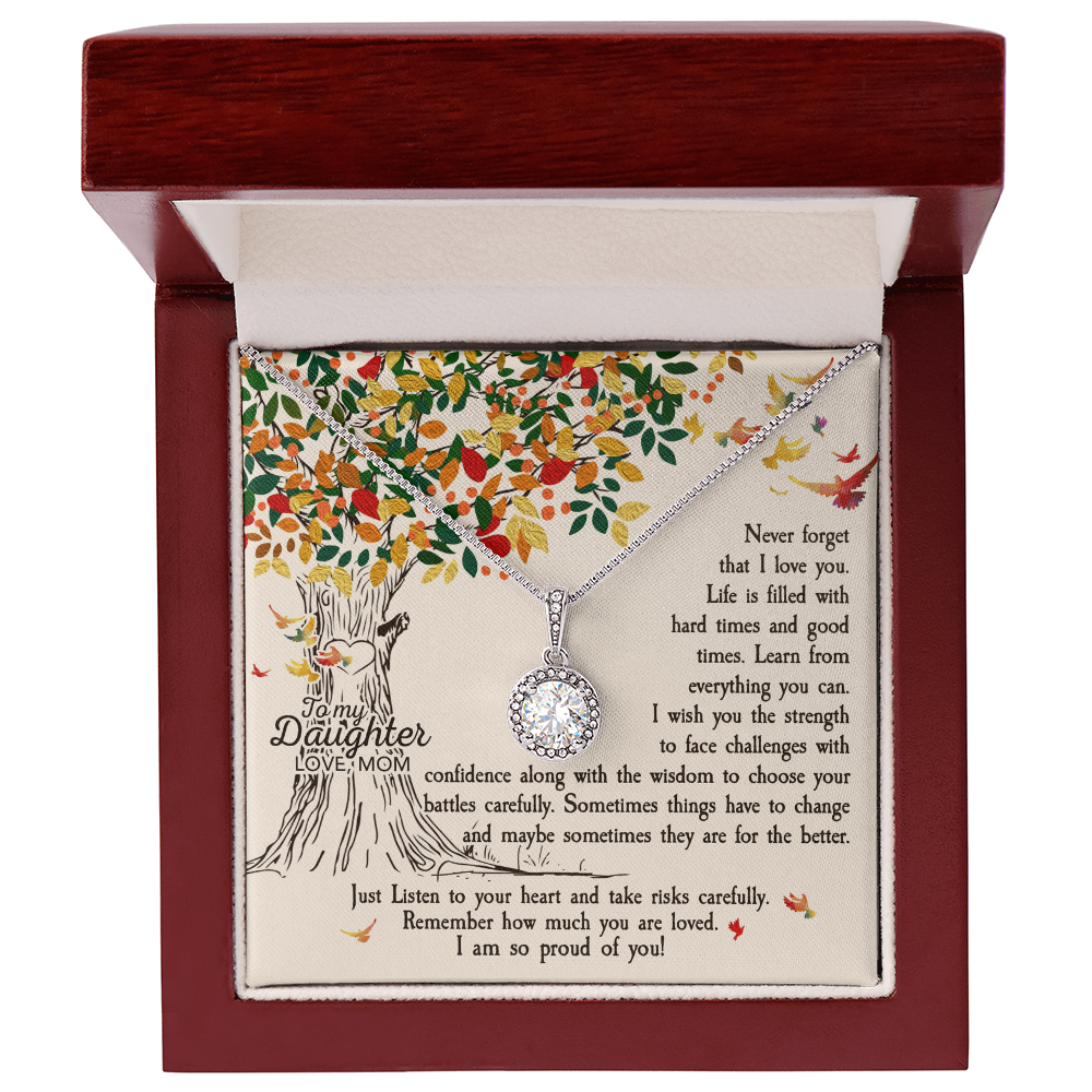 To My Daughter - Eternal Hope Necklace | Heartfelt Gift| Tree of Life Message Card |