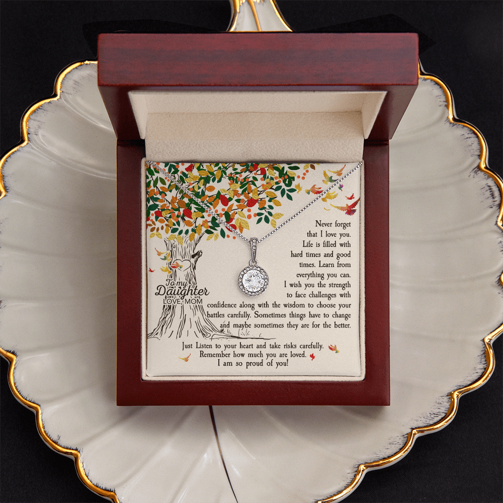 To My Daughter - Eternal Hope Necklace | Heartfelt Gift| Tree of Life Message Card |