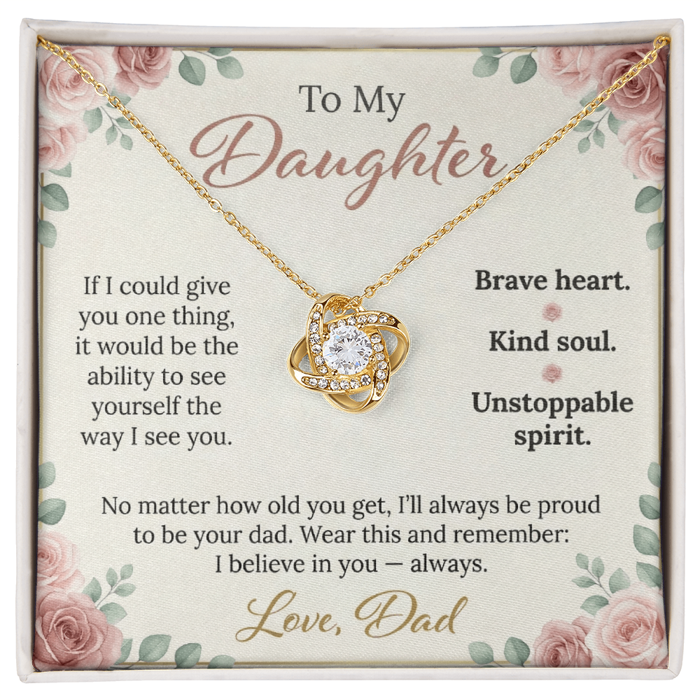 Love Knot Necklace For My Daughter S0002