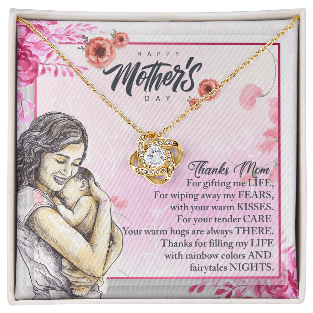 Love Knot Necklace — Thanks Mom Mother's Day Gift Set — For Life Love and Fairytale Nights