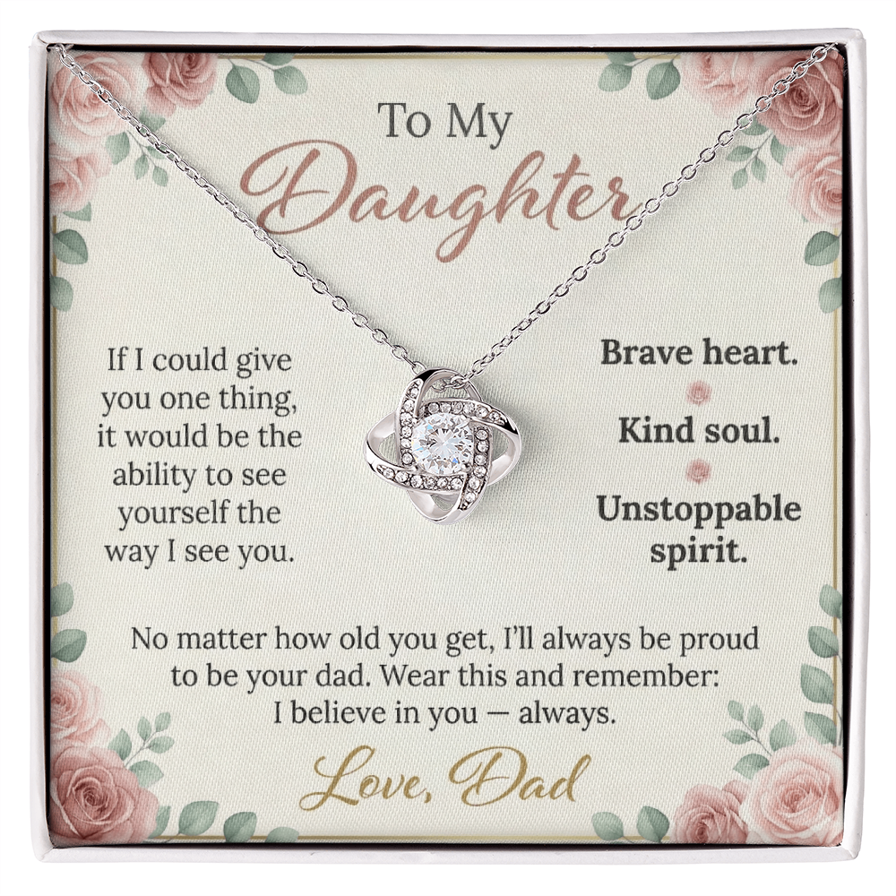 Love Knot Necklace For My Daughter S0002