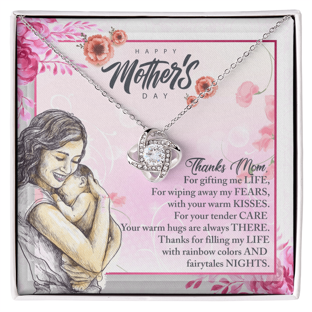 Love Knot Necklace — Thanks Mom Mother's Day Gift Set — For Life Love and Fairytale Nights