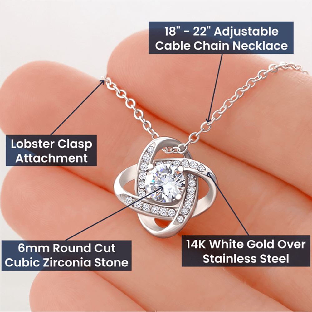 Happy Graduation - Love Knot Necklace | Class of 2026 Custom Name Gift | Proud of You Jewelry