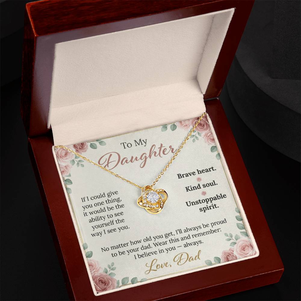 Love Knot Necklace For My Daughter S0002