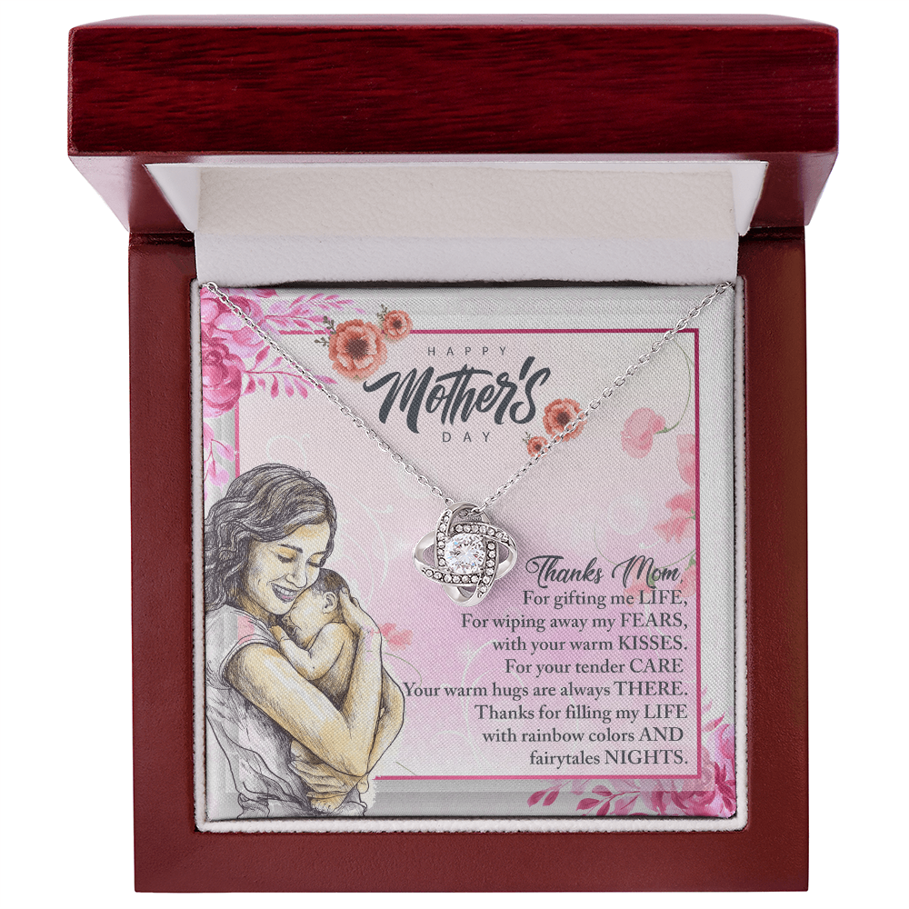 Love Knot Necklace — Thanks Mom Mother's Day Gift Set — For Life Love and Fairytale Nights
