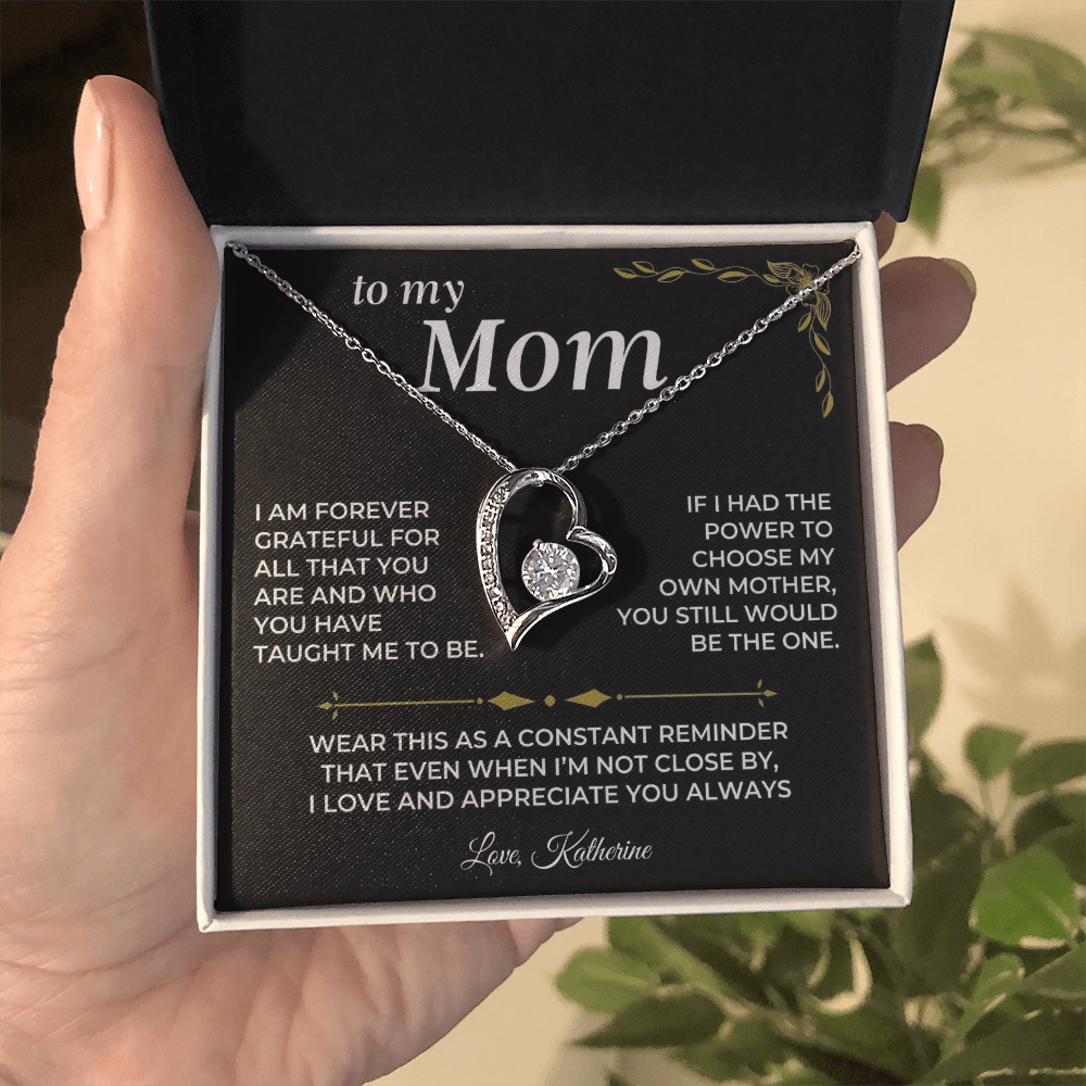 For My Mom | Forever Love Necklace  With Personalized Sign-Off