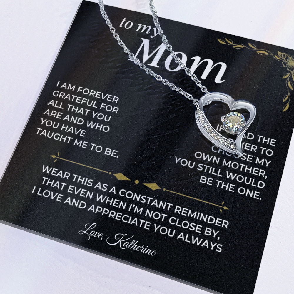 For My Mom | Forever Love Necklace  With Personalized Sign-Off