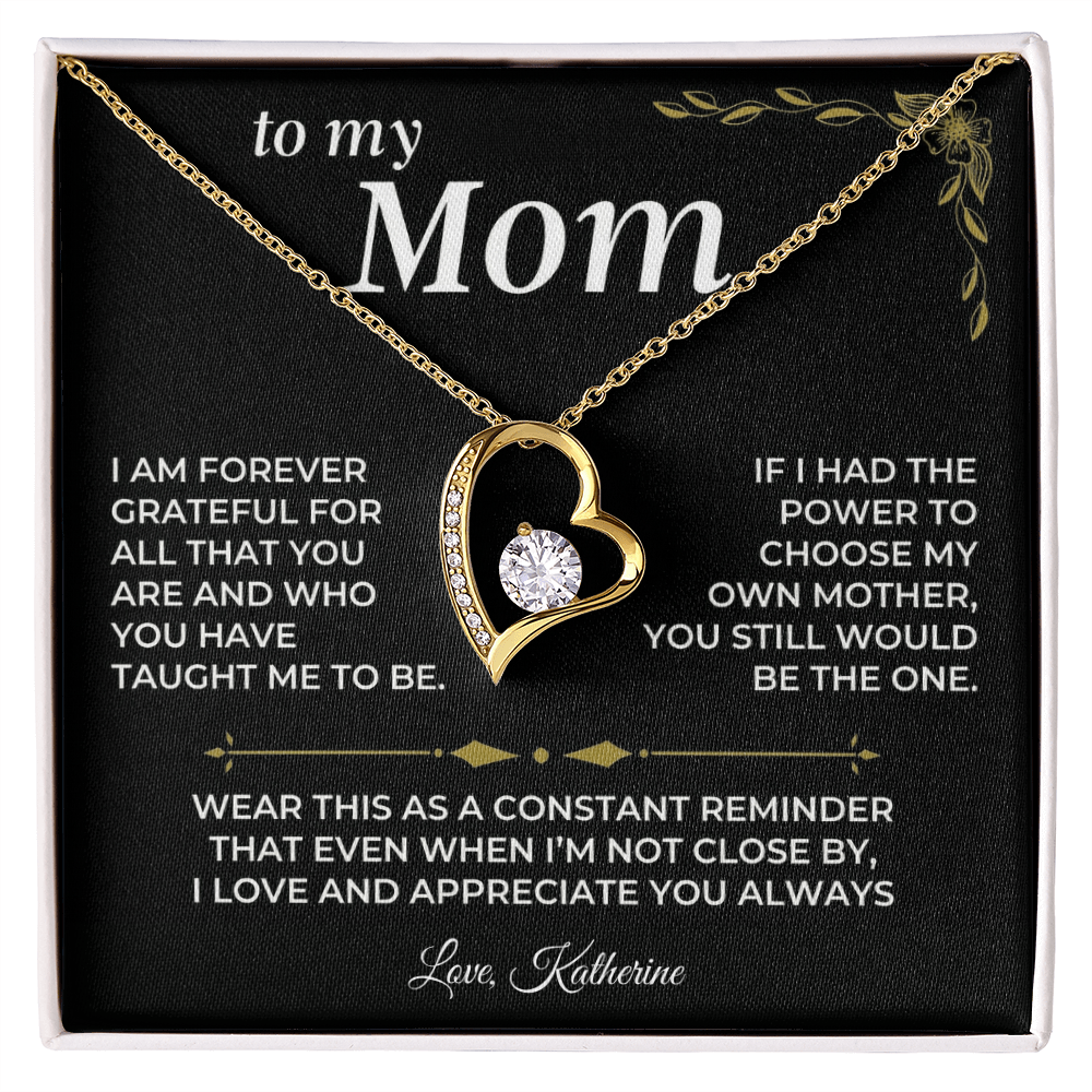 For My Mom | Forever Love Necklace  With Personalized Sign-Off
