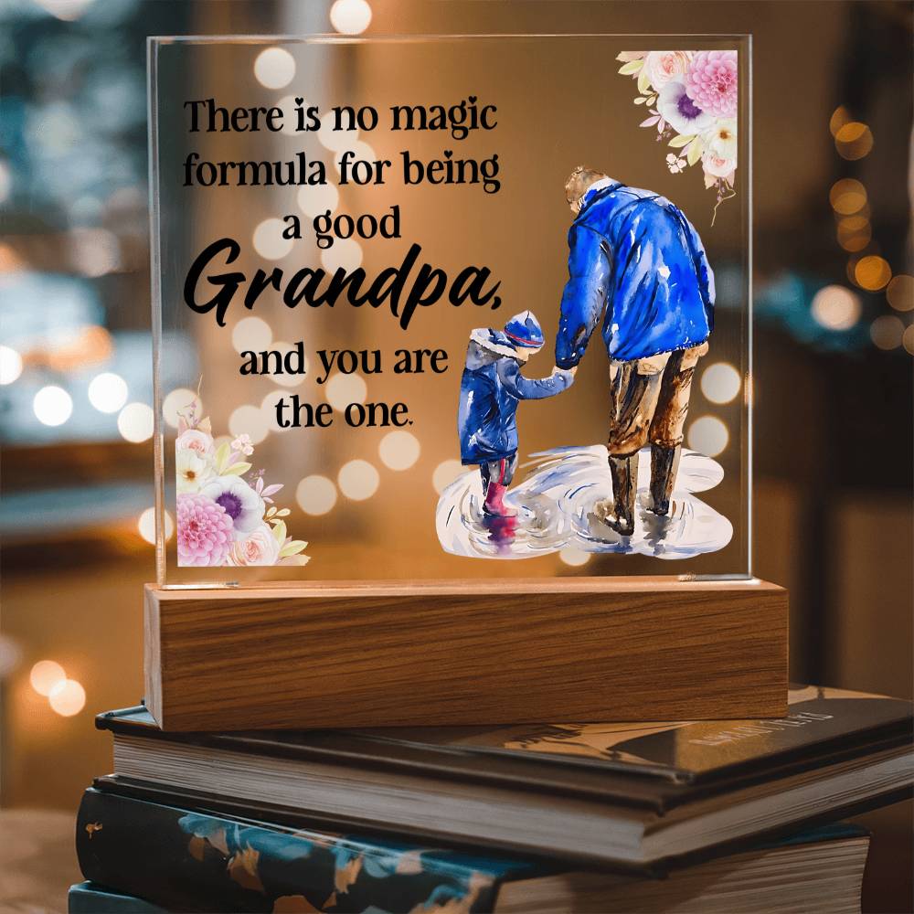 Acrylic Square Design - Grandpa