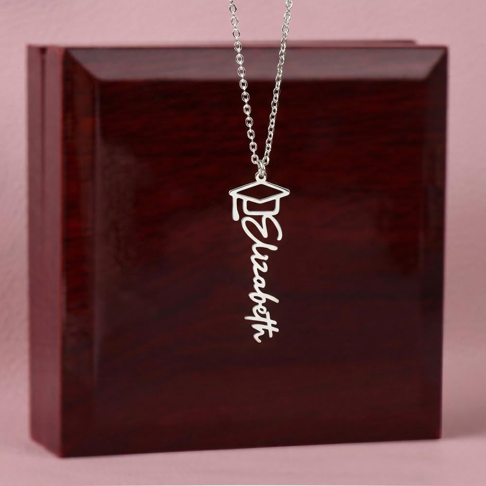 Personalized Graduation Name Necklace - Happy Graduation