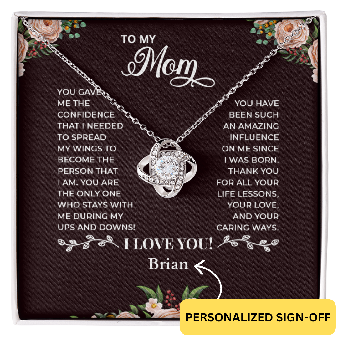 To My Mom — Love Knot Necklace